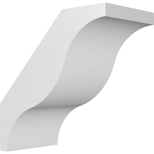 Ekena Millwork 5 1/2-in. W x 10-in. D x 10-in. H Funston Architectural Grade PVC Knee Brace BRCP055X10X10FST - main